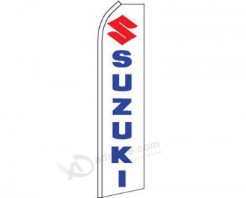 K's Neuheiten Suzuki White / Blue Swooper Super Feather Werbeflagge