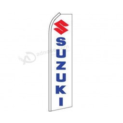 K's Novelties Suzuki White & Blue Super Super Feather Advertising Flag