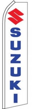 bandera de plumas de aleteo swooper logo de suzuki azul rojo blanco