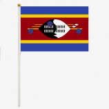polyester Swaziland country hand waving flag wholesale