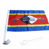 Knitted Polyester Country Swaziland car window clip flag