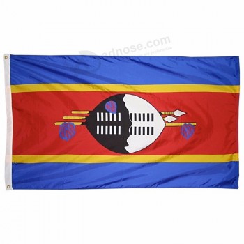цена изготовления открытый подвесной национальный флаг 3 * 5ft Свазиленд
