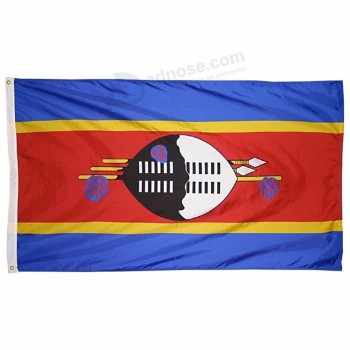 Prix de fabrication Extérieur suspendu national 3 * 5ft Swaziland drapeau