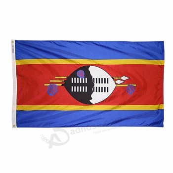 Sérigraphie sérigraphiée polyester Swaziland drapeau national du pays