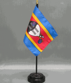 Office polyester Swaziland National desk table Flag