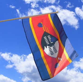 Promotional printing polyester Swaziland hand held flag