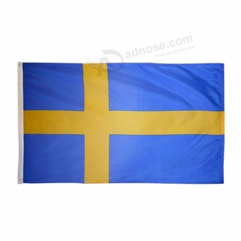 Vente en gros Suède Bannière nationale suédoise drapeau 3x5 pieds