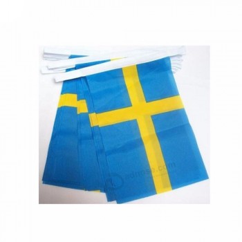 Bandeira de estatueta produtos promocionais país suécia bandeira de estamenha bandeira corda