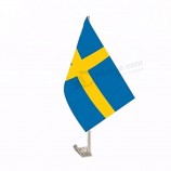 paal inbegrepen 30 * 45cm nationale vlag van autoraam Zweden