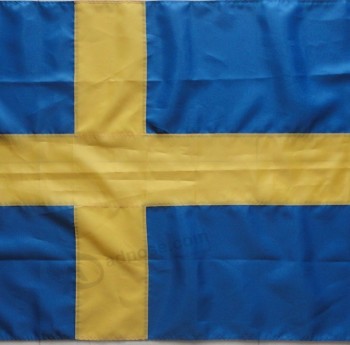 dimensioni personalizzate della bandiera nazionale svedese in nylon di qualità