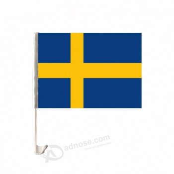 Good quality custom size Sweden car window flag