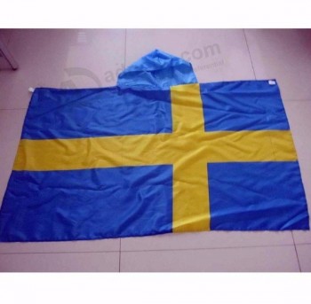 Bandera de cuerpo de fanático del fútbol sueco con manga larga
