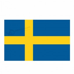 Sweden Flag Produced by Professional Wonderful Flag Factory Best Fabric Material and Print Technology Polyester Flags