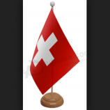 Manufacturer national Swiss polyester table top flags