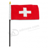 Swiss fan hand flag Switzerland shaking hand flags
