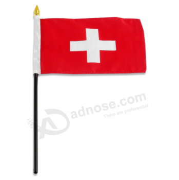 Swiss fan hand flag Switzerland shaking hand flags