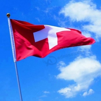 полиэстер швейцария флаг страны 3ftx5ft швейцарские национальные флаги