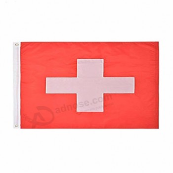 Tela vendedora caliente cruz suiza bandera de Suiza