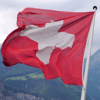 Prix d’usine Drapeau suisse imprimé personnalisé
