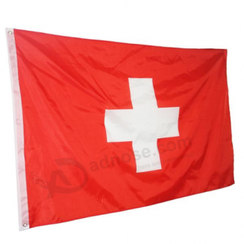 プロモーションポリエステル赤白スイス国旗