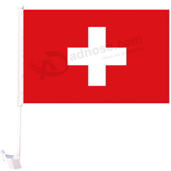 impressão digital suíço bandeira nacional do carro por atacado