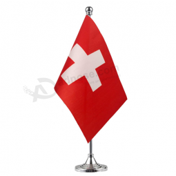 Hot sell mini Switzerland office decoration desk flag