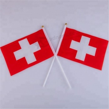 Polyester Suisse main Drapeau Suisse Drapeaux ondulants suisses