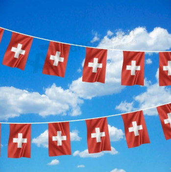 Promotionnel Suisse Pays Bunting Drapeau Suisse String Flag