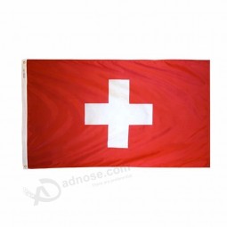Digital Printing Custom Swiss Flag For Hanging