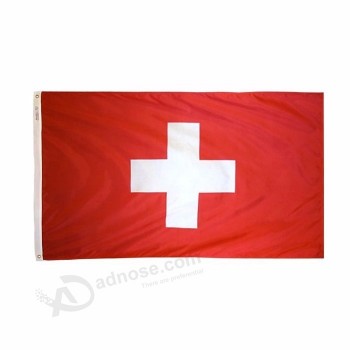 Digitaldruck benutzerdefinierte Schweizer Flagge zum Aufhängen