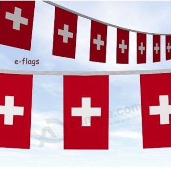 bandera de cuerda suiza mini bandera del empavesado suizo