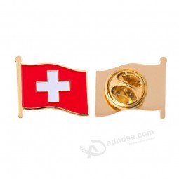 Svizzera bandiera nazionale bavero bavero smalto realizzato in metallo souvenir Cappello Uomo donna patriottica svizzera