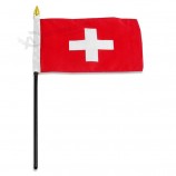 groothandel aangepaste hoge kwaliteit vlag van Zwitserland, 4 bij 6 inch