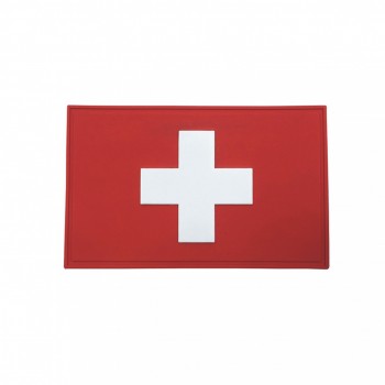 스위스 국기 전술 PVC 의료진 응급 패치 군사 완장 배지 배낭 가방