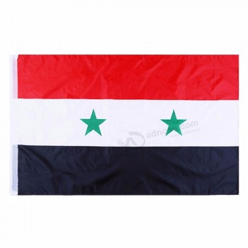 bandera nacional de la república siria de poliéster de alta calidad