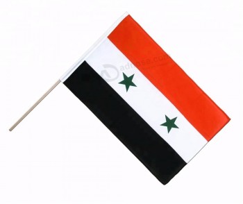 Abanico ondeando mini polonia banderas de siria de mano