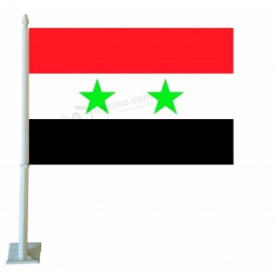 30x45 CM doppelseitige Syrien kleine Autofensterfahne mit Fahnenmast