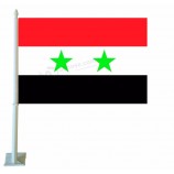 Factory selling car window Syrian flag with plastic pole