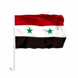 gebreide polyester mini syria vlag voor autoraam