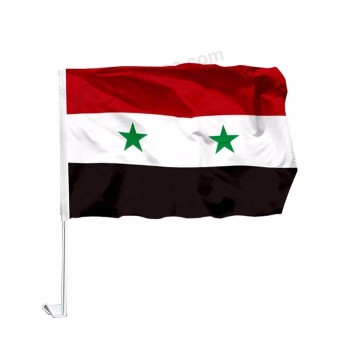 Tejido de poliéster Siria país nacional bandera del coche