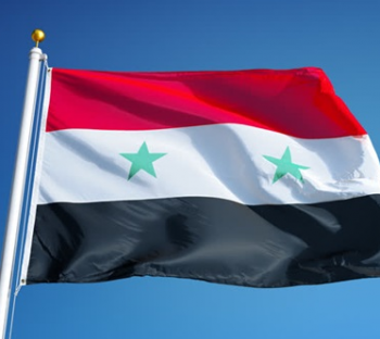 시리아 국기 폴리 에스터 직물 국기