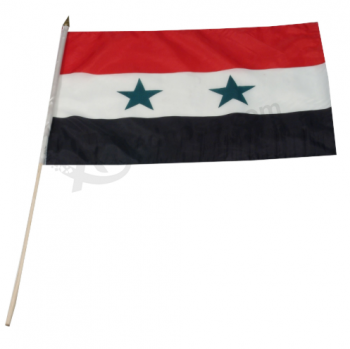 entrega rápida personalizada poliéster mini mano bandera nacional siria