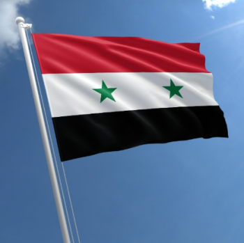 bandeira sírio de poliéster de suspensão ao ar livre da impressão 3x5ft
