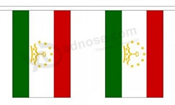 Tayikistán cuerda 10 bandera poliéster material empavesado