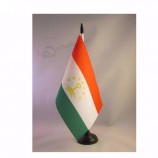 Silk Printing 68d Polyester Tajikistan Country Table Flag