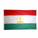 Hot sales polyester Tajikistan flag 3x5