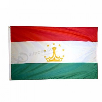 Vendita calda bandiera Tagikistan in poliestere 3x5