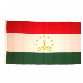 Stoter alta qualidade 3x5 FT bandeira do tajiquistão com ilhós de bronze poliéster bandeira do país