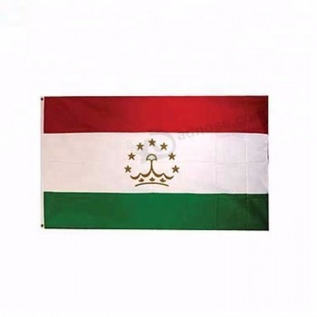 Poliéster do país de 3 * 5ft tajiquistão embandeira a impressão