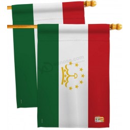 塔吉克斯坦世界国籍印象国旗装饰垂直28“ x 40” 2 pcs房子包